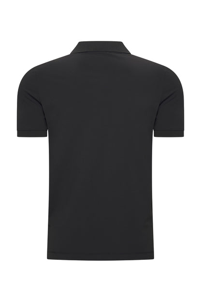 Men Zip Polo Shirt | Black