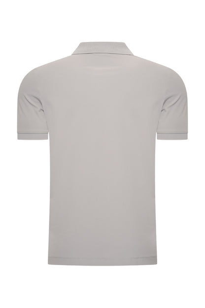 Men Zip Polo Shirt | Elephant Grey