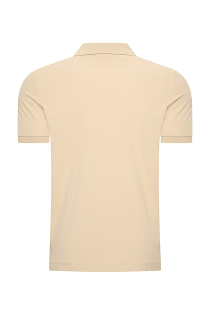 Men Zip Polo Shirt | Sand