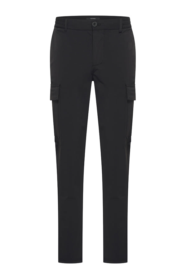 Men Trousers Straight Cargo | Black