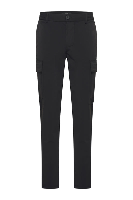 Men Trousers Straight Cargo | Black