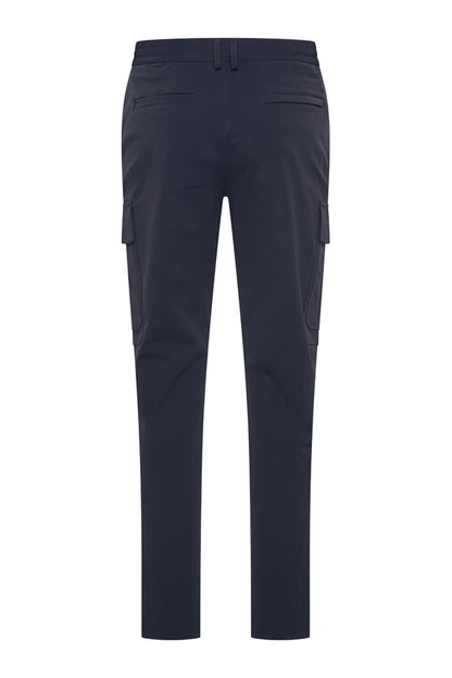 Men Trousers Straight Cargo | Dark Blue