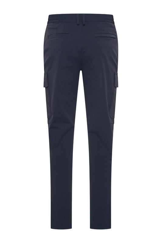 Men Trousers Straight Cargo | Dark Blue