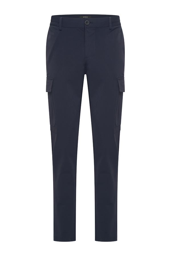 Men Trousers Straight Cargo | Dark Blue