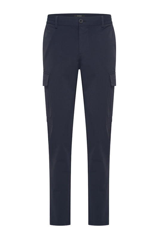 Men Trousers Straight Cargo | Dark Blue
