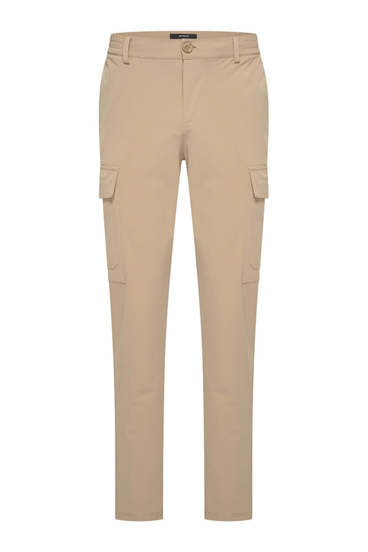 Men Trousers Straight Cargo | Latte