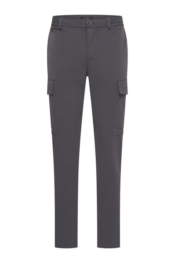 Men Trousers Straight Cargo | Dark Grey