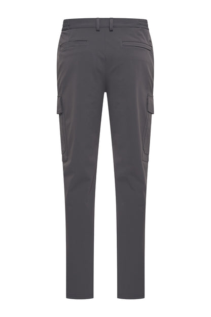 Men Trousers Straight Cargo | Dark Grey