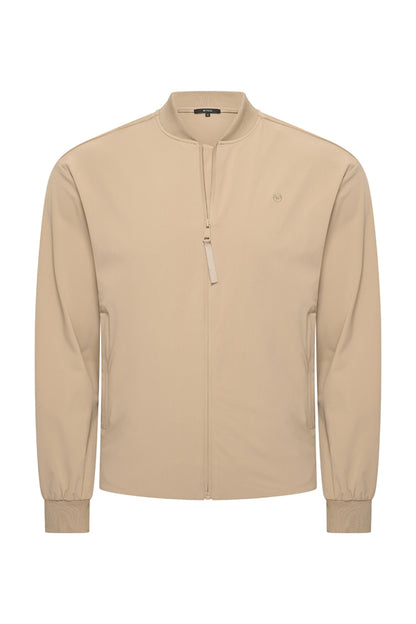 Men Bomber Jacket | Latte