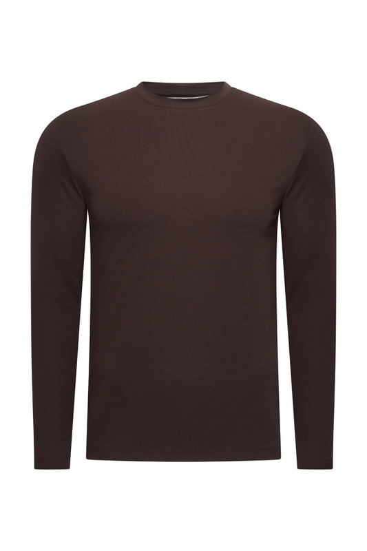 Men Cotton Shirt Long Sleeves | Espresso