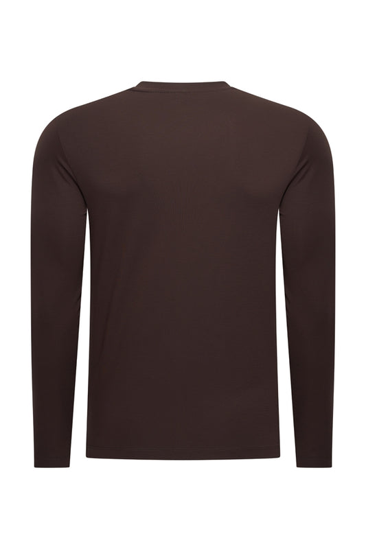 Men Cotton Shirt Long Sleeves | Espresso