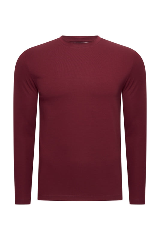 Men Cotton Shirt Long Sleeves | Burgundy