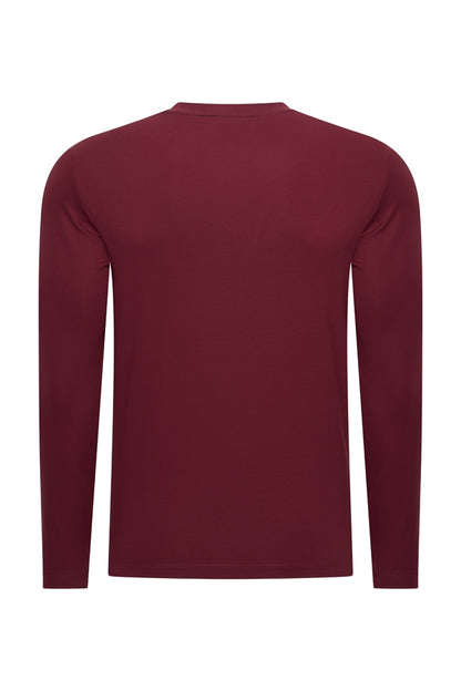 Men Cotton Shirt Long Sleeves | Burgundy