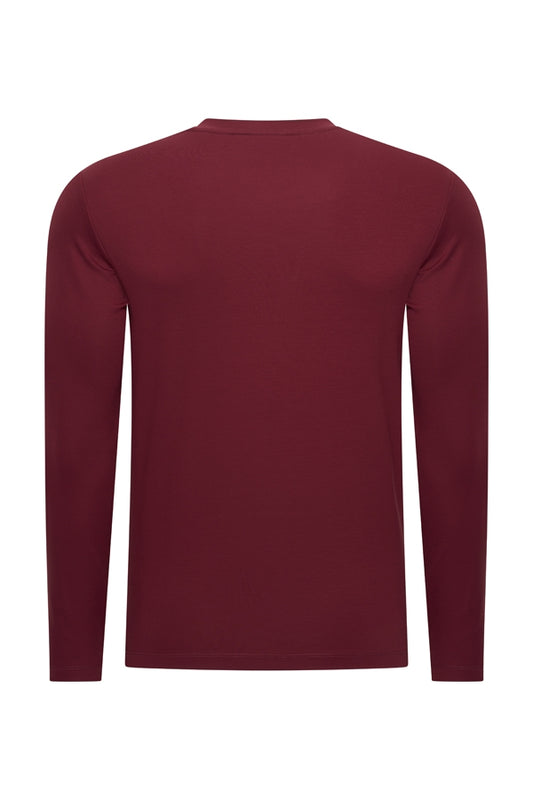 Men Cotton Shirt Long Sleeves | Burgundy
