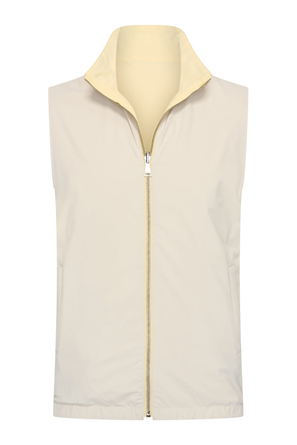 Men Gilet Reversible | Pastel Yellow | Kit