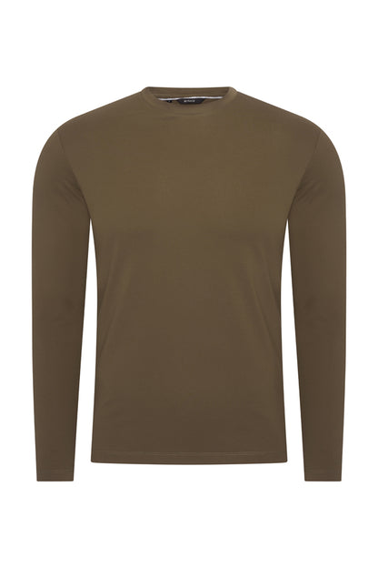 Herren Baumwollhemd Langarm | Olive
