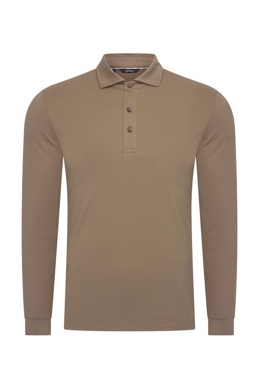 Herren-Poloshirt aus Baumwolle mit langen Ärmeln | Falcon