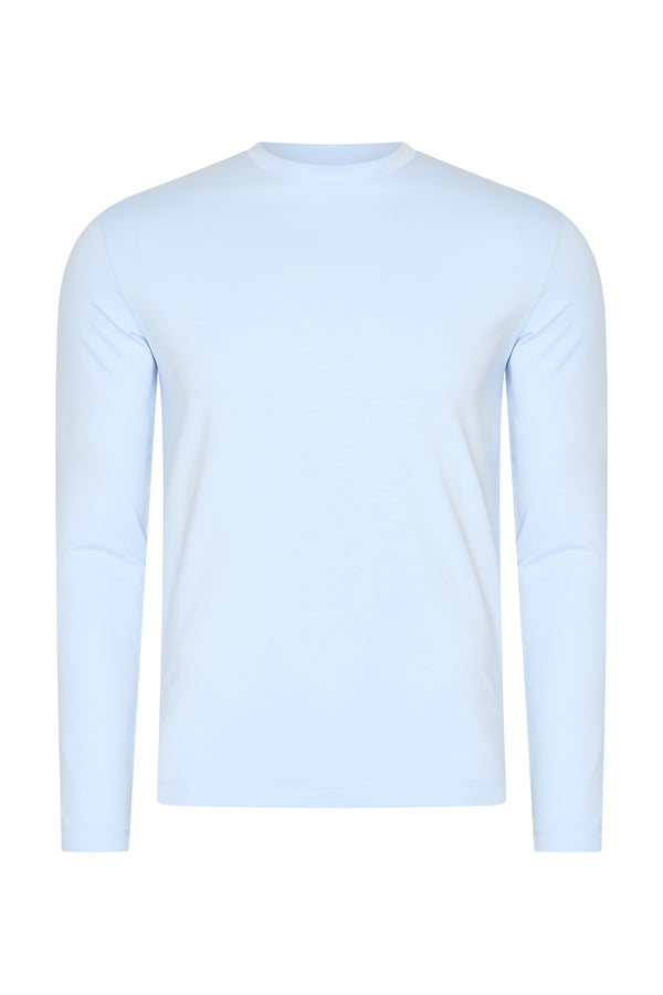 Men's Cotton Long-Sleeved Shirt | Light Blue