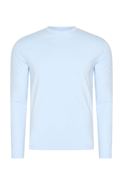 Men's Cotton Long-Sleeved Shirt | Light Blue