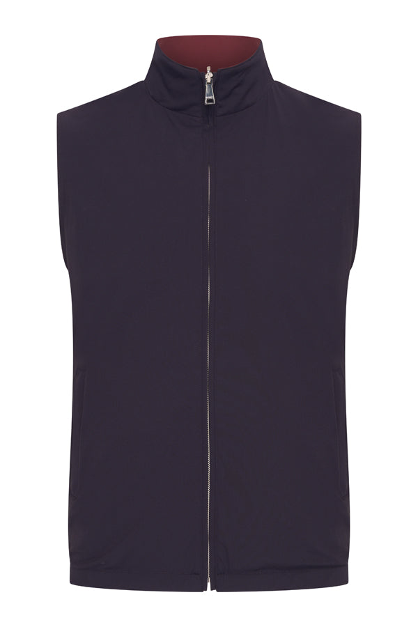 Herren Weste Wendbar | D.Blau | Bordeaux