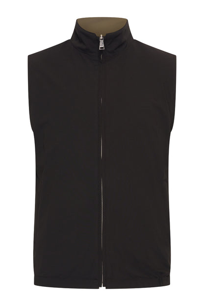 Men Gilet Reversible | Black | Olive