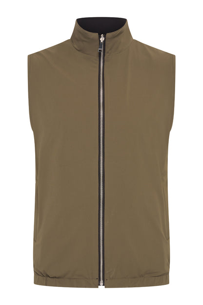 Men Gilet Reversible | Black | Olive