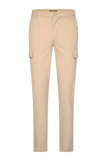 Men Trousers Straight Cargo | Beige