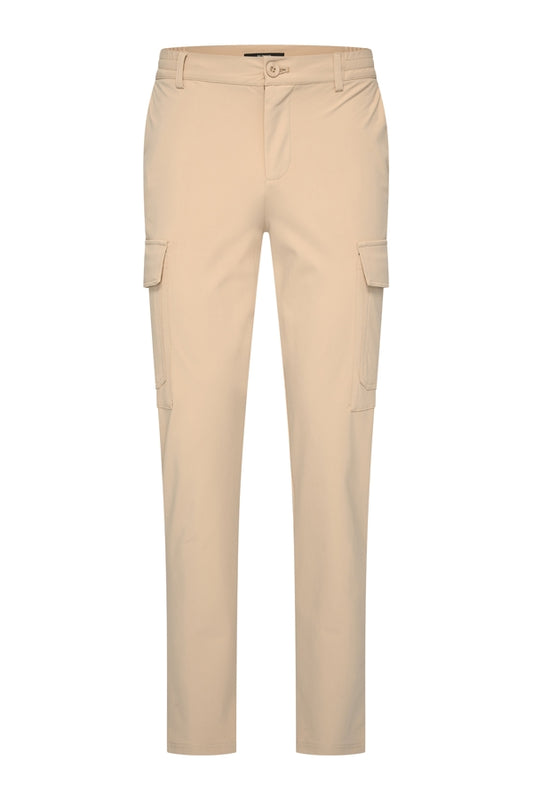 Men Trousers Straight Cargo | Beige