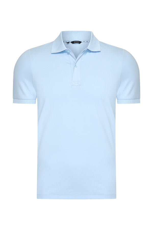 Men Polo Cotton | Light Blue