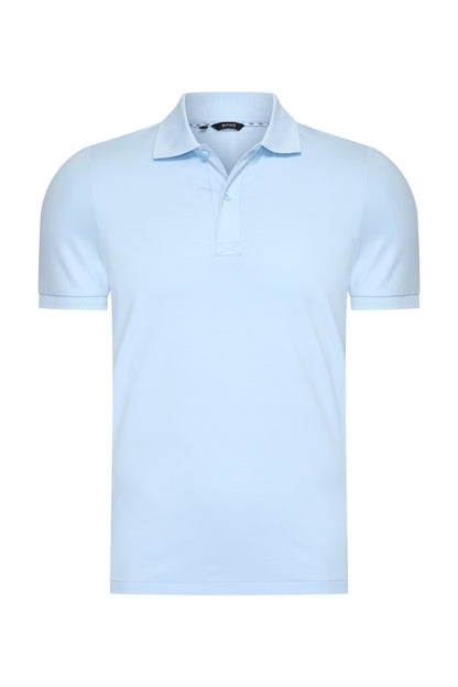 Men Polo Cotton | Light Blue