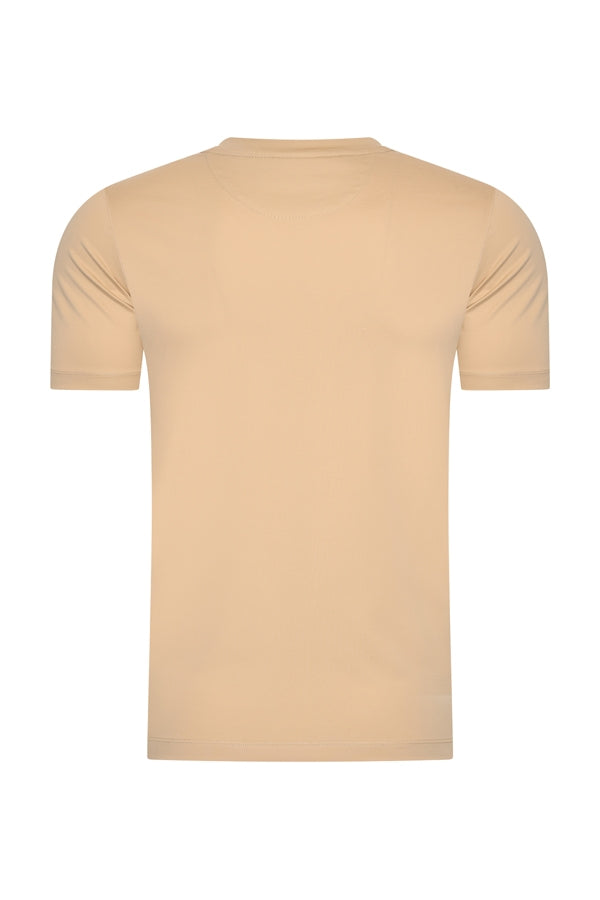 Men Cotton T Shirt | Beige