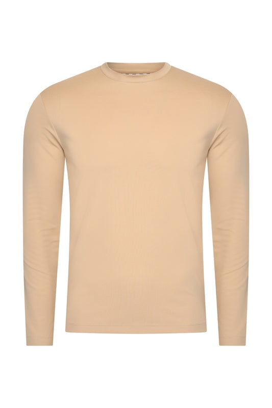 Men Cotton Shirt Long Sleeves | Beige