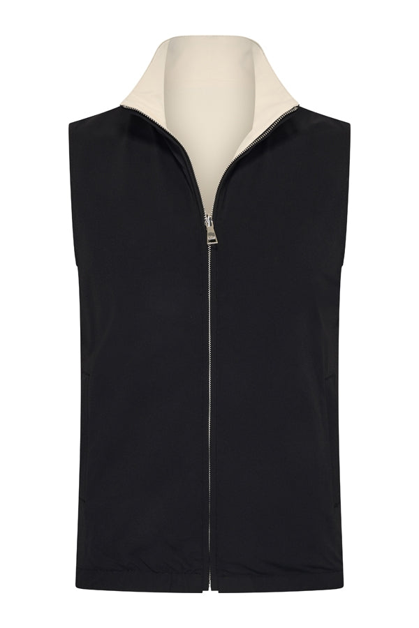 Herren Gilet Reversible | Schwarz | Kit