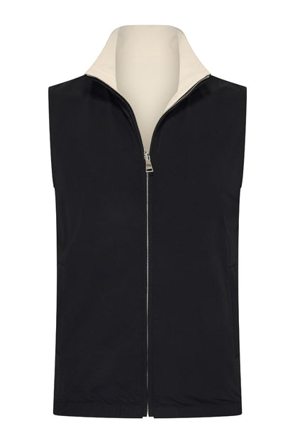 Herren Gilet Reversible | Schwarz | Kit