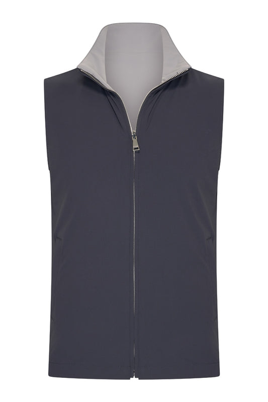 Men Gilet Reversible | D.Grey | Elephant Grey